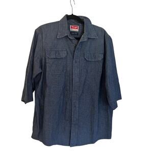 Wrangler Women's Comfort Flex 3/4 Sleeve Denim Shirt Size M